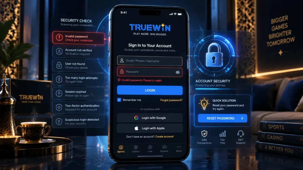 truewin login error